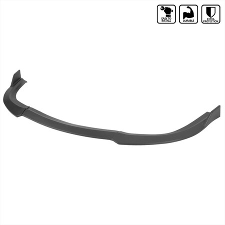 Spec-D Tuning FRONT BUMPER LIP MATTE BLACK FITS ALL MODELS LPF-30017BK-PQ